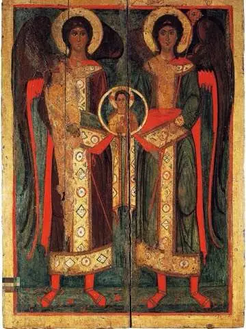 Icon of Synaxis of Archangels Michael and Gabriel